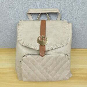 Star Wars Rey Mini Backpack Bag Beige Convertible Faux Leather Bioworld Ep 9